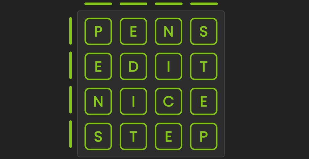 Four Word Grid Screenshot